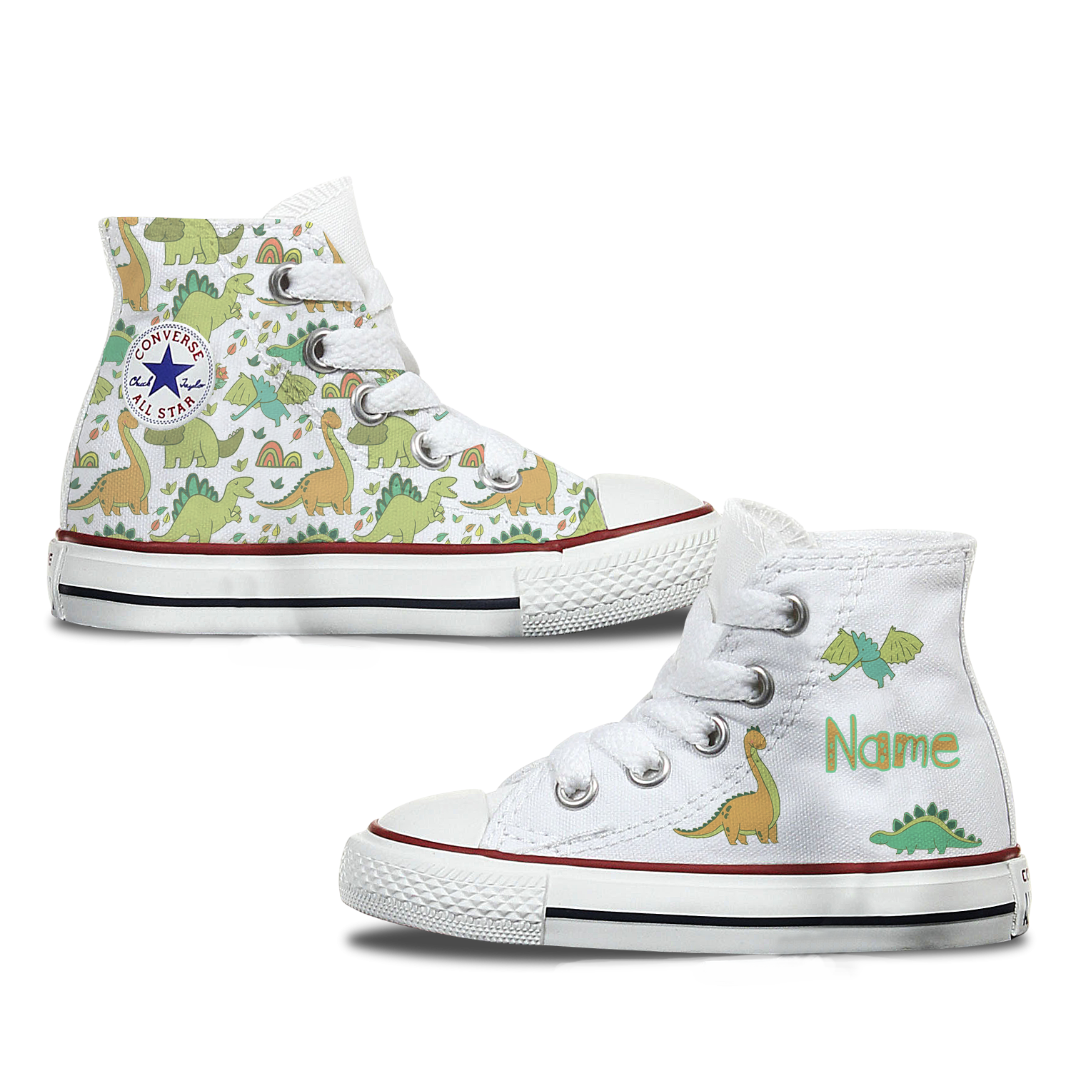 Converse Custom Dinosaur Kids Shoes Bump Bump Shoes