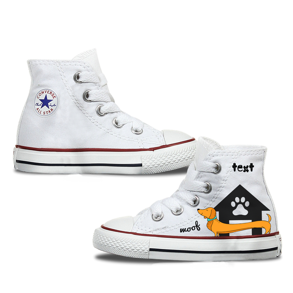 Dachshund Kids Personalised Converse