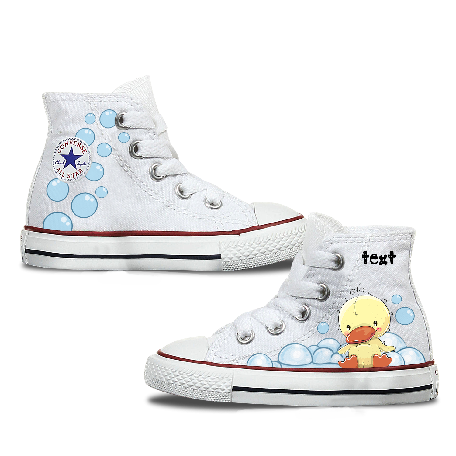 Duck Kids Converse Custom Shoes Bump Shoes - Main Image