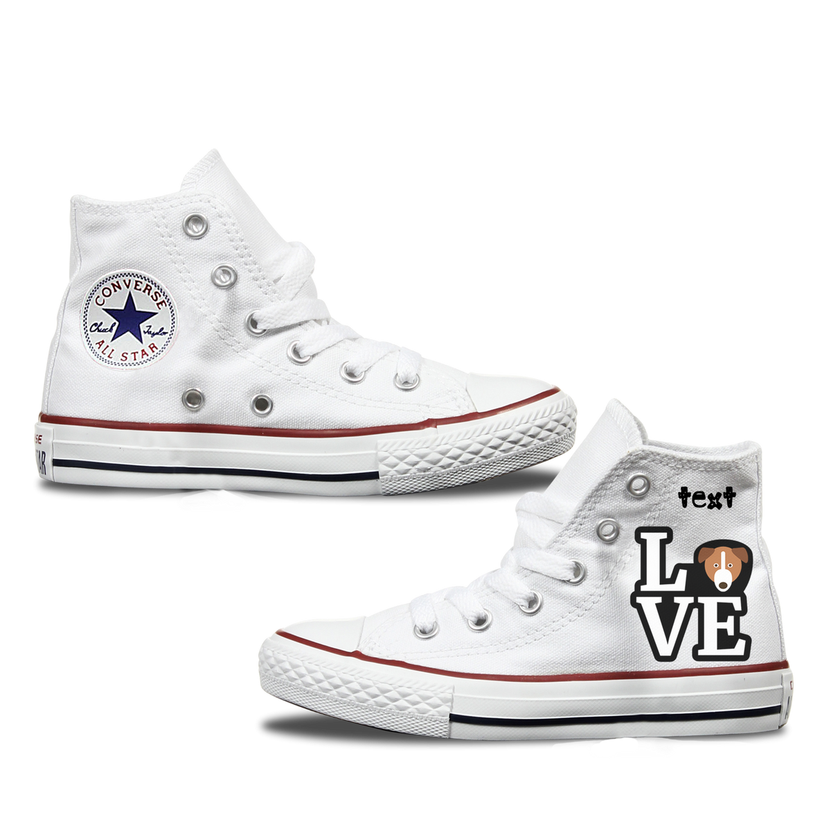 Love Jack Russell Custom Converse