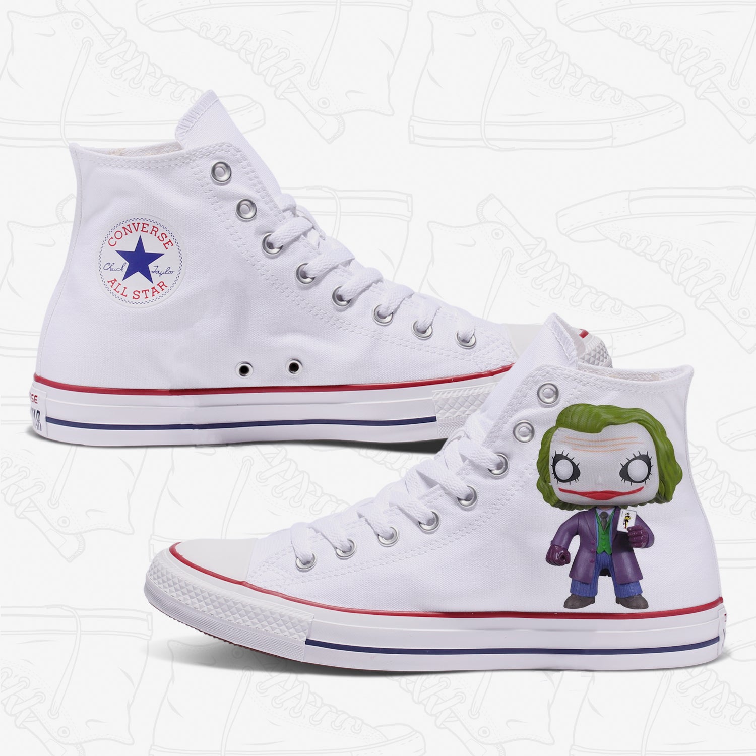 The Joker Adult Converse Shoes