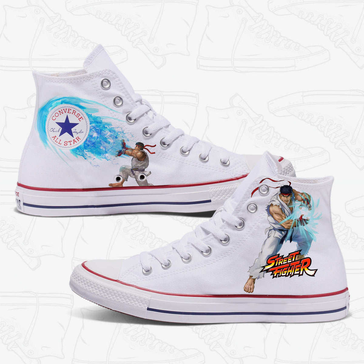 Street Fighter Converse Shoes