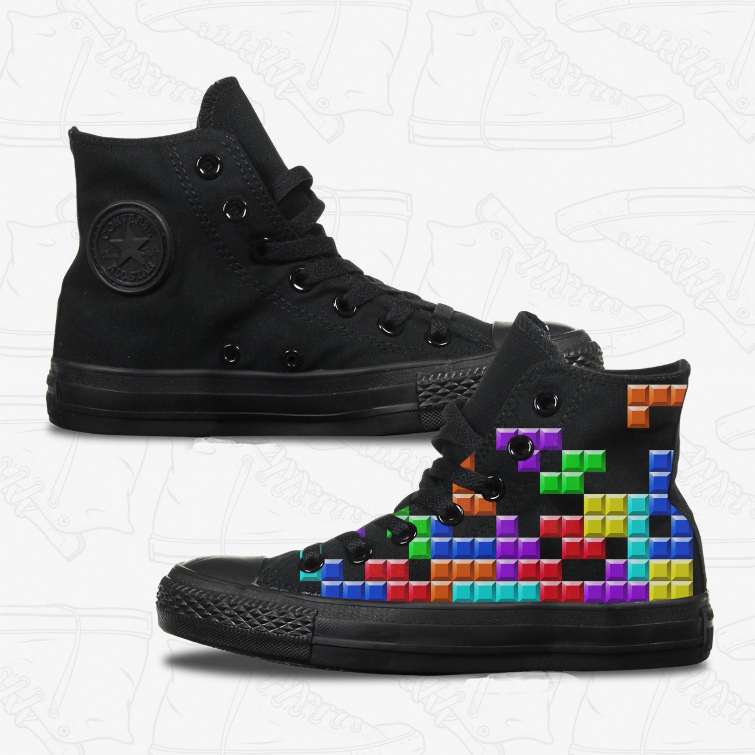 Tetris Adult Converse Shoes