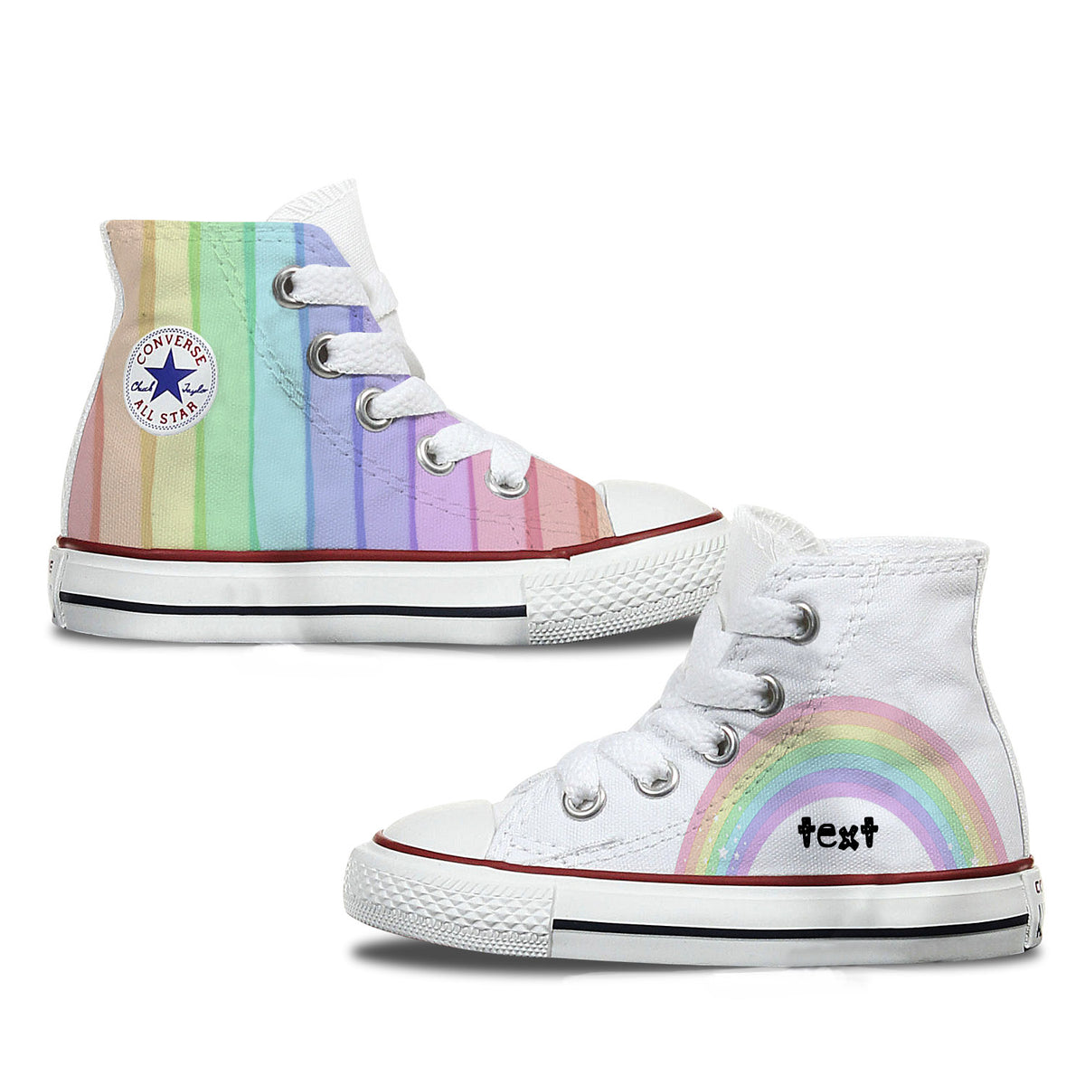 Rainbow Kids Custom Converse