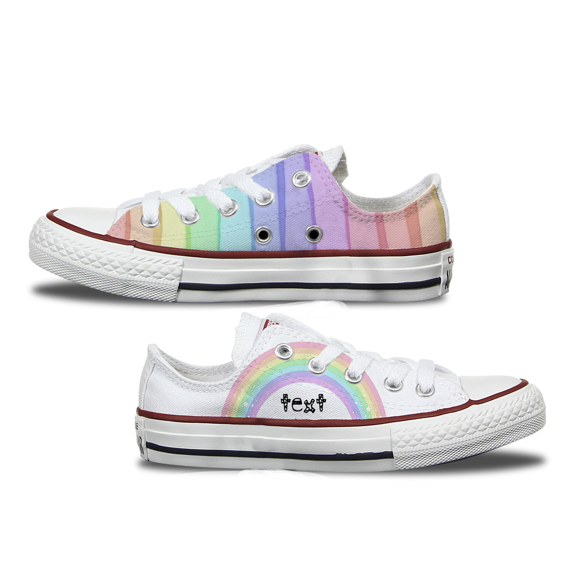 Rainbow Kids Custom Converse