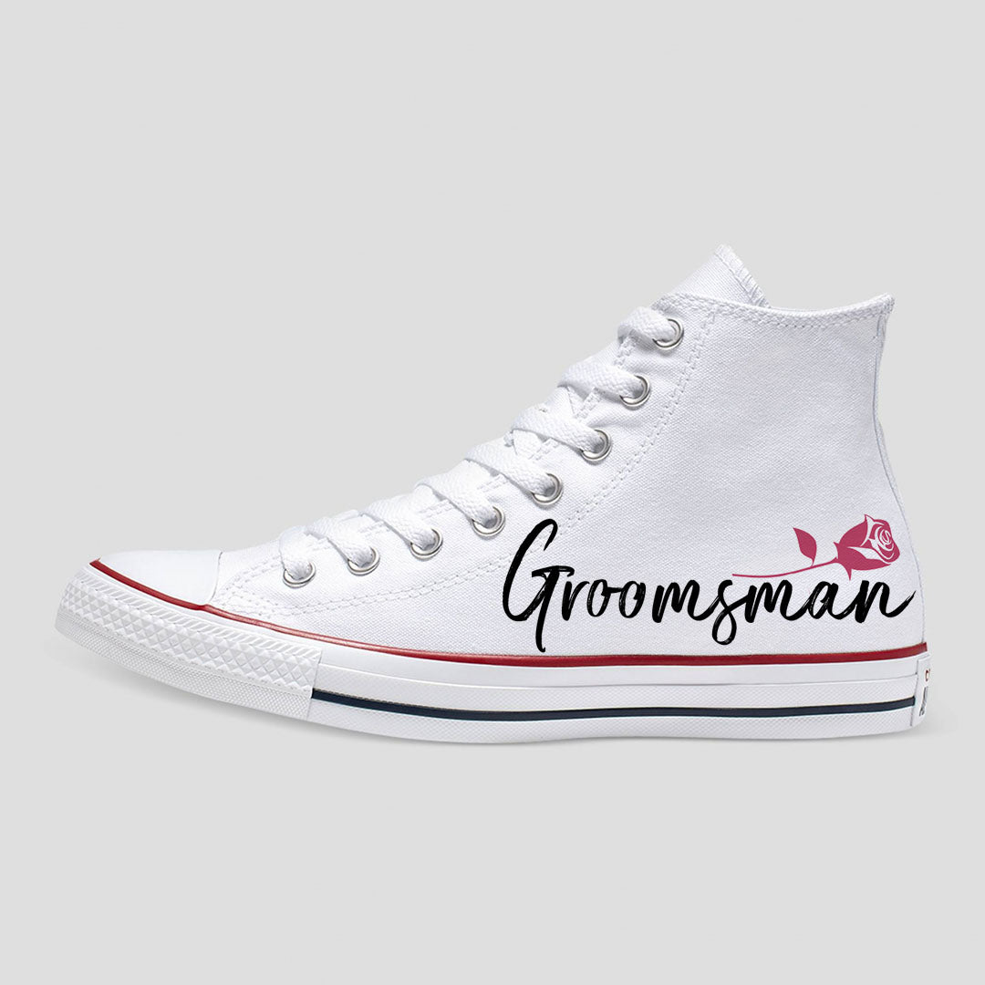 Groomsman Rose Custom Converse