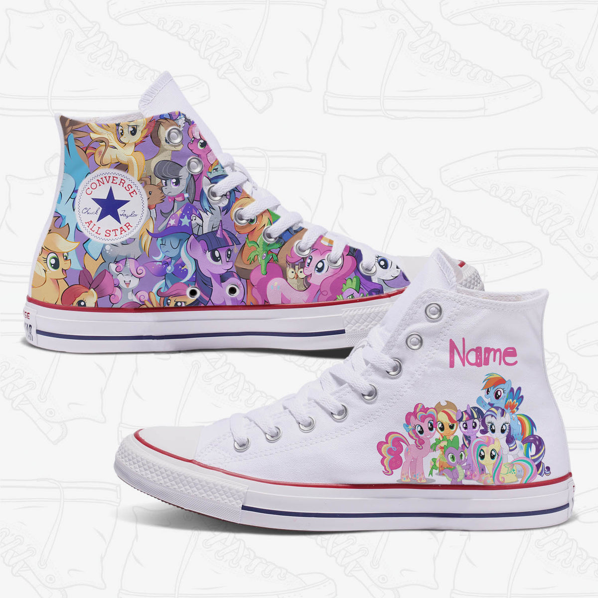 My Little Pony Adult Custom Converse Shoes