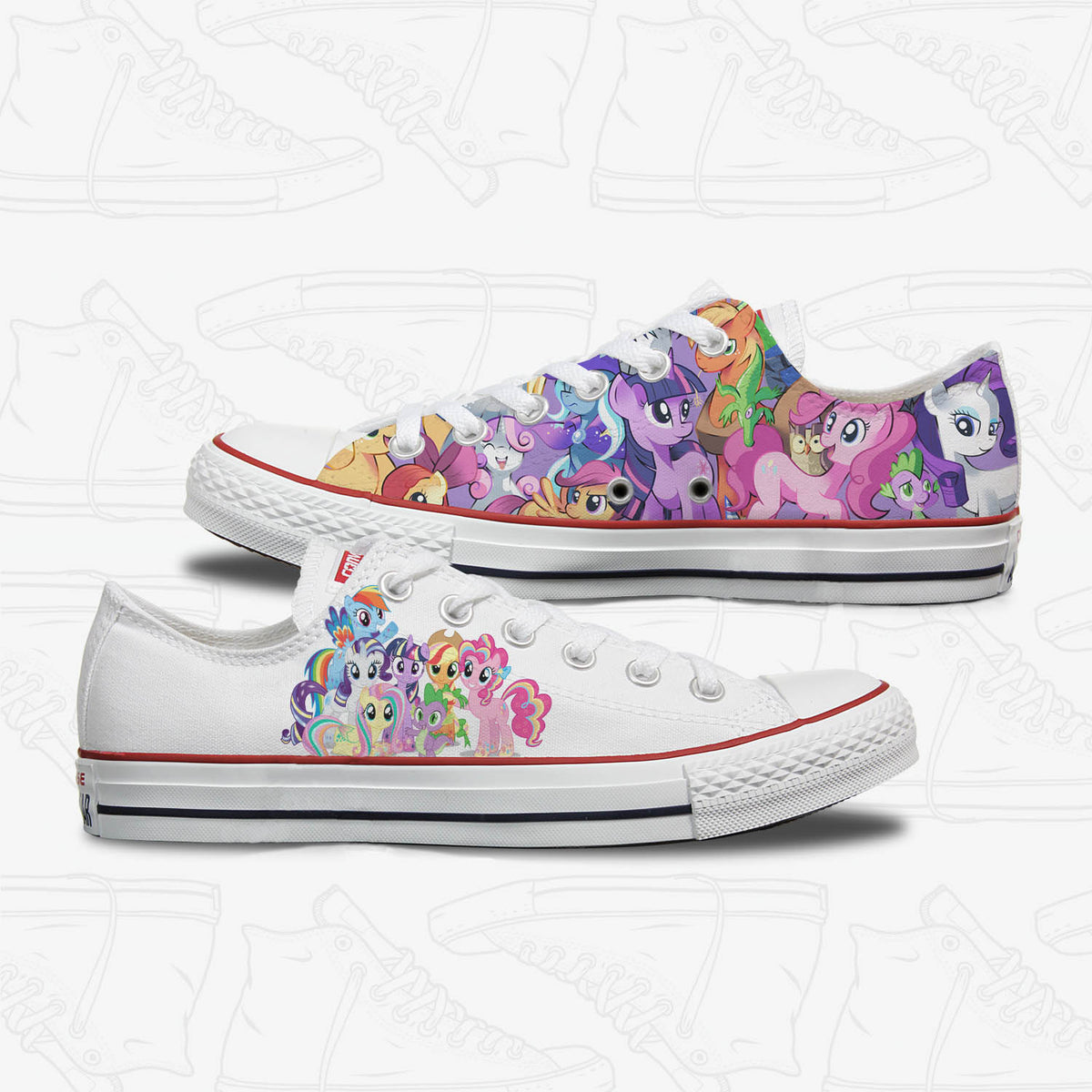 My Little Pony Adult Custom Converse Shoes