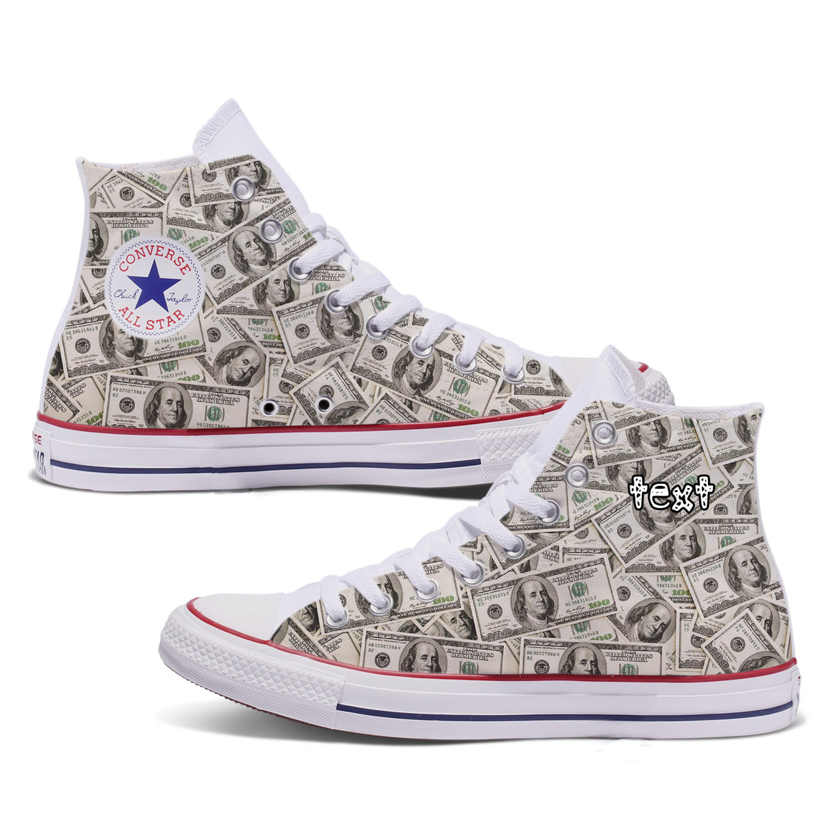 All About the Benjamins Custom Converse