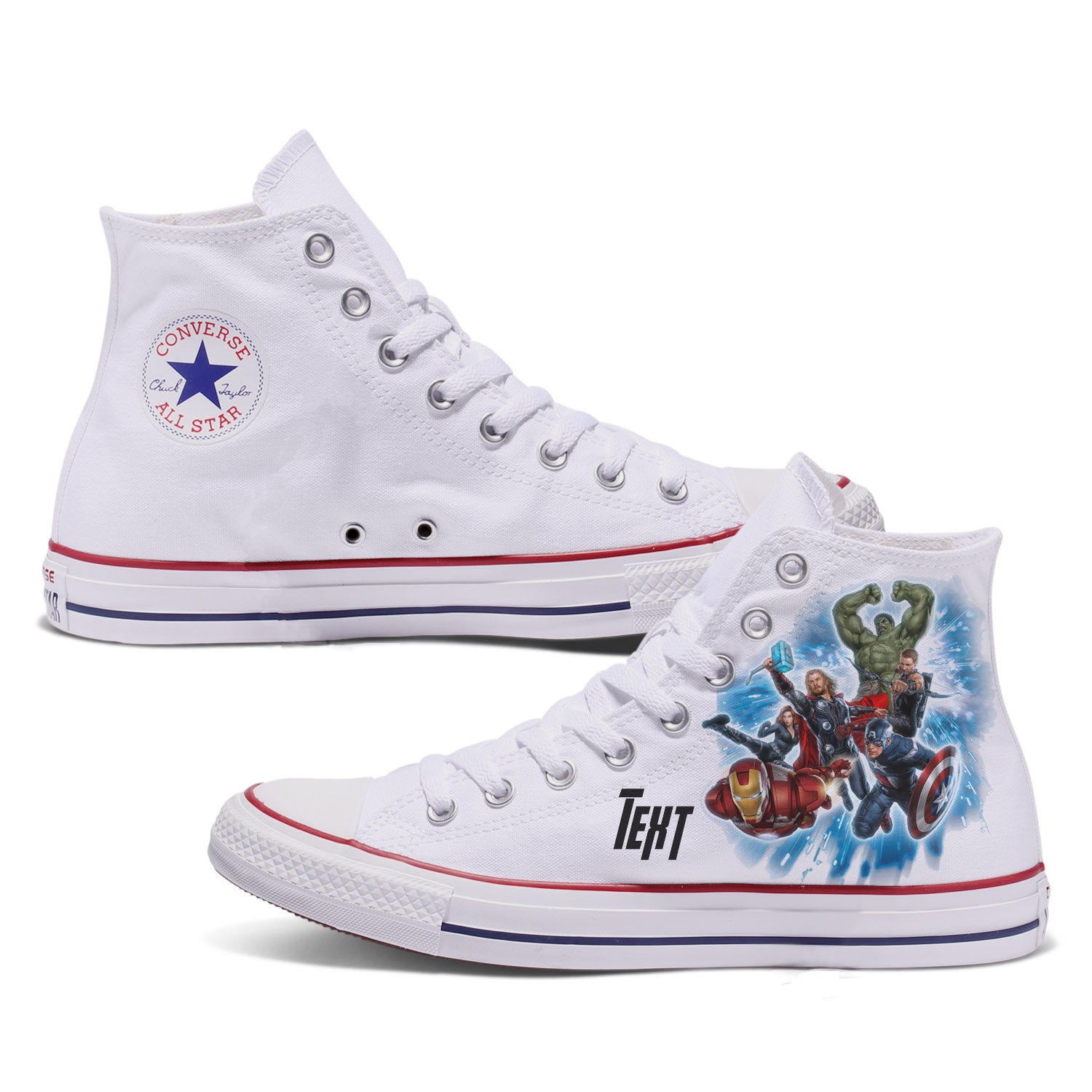 Avengers Kids Converse Shoes | High White - Shoes