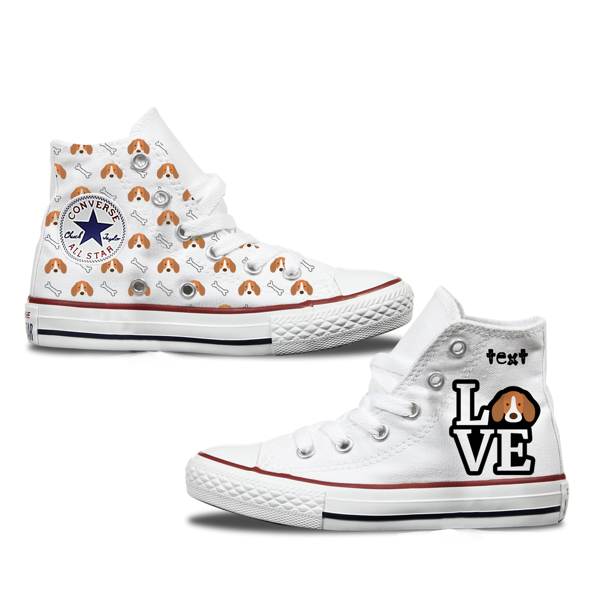 Love Beagle Custom Converse