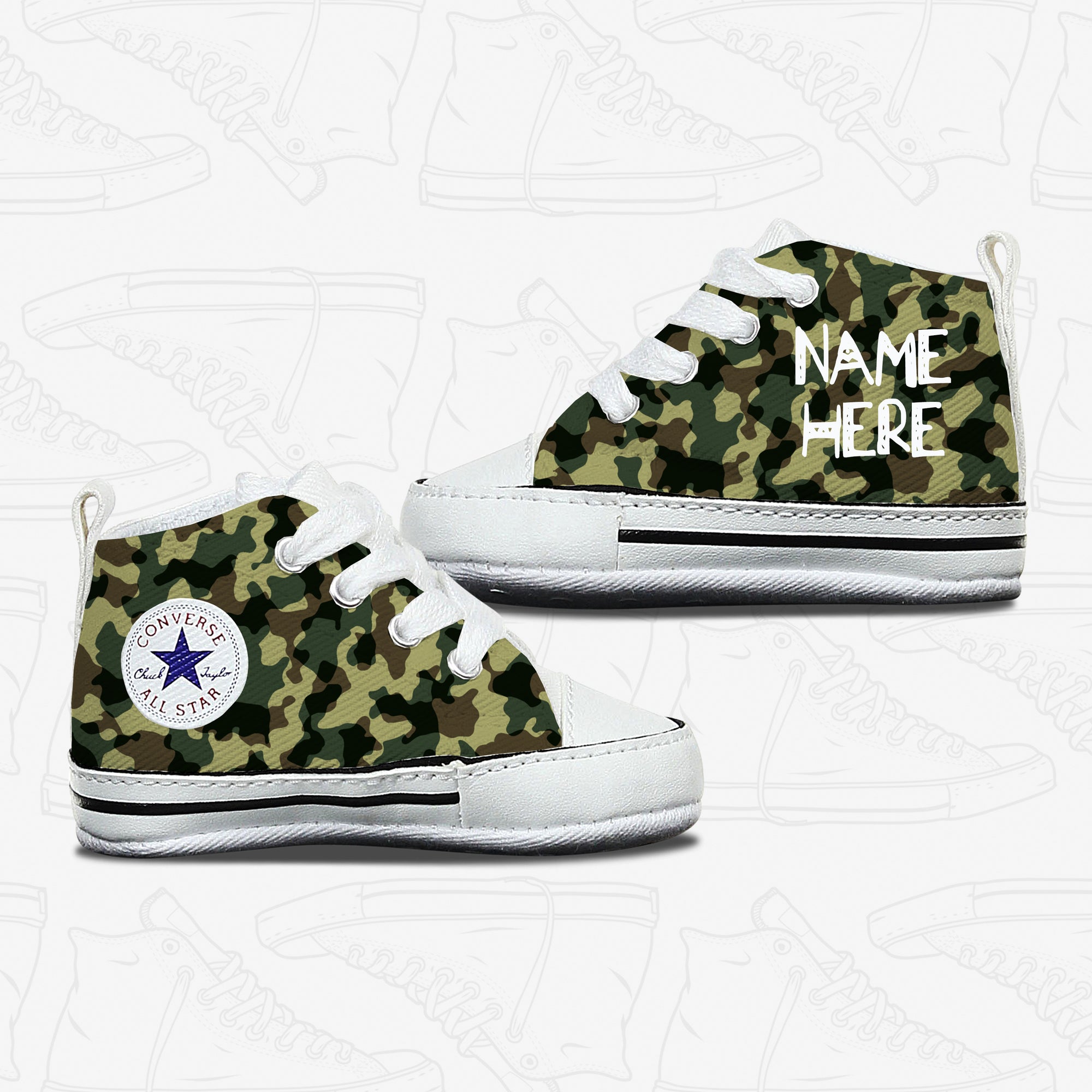 Baby Camo Infant Converse Shoes