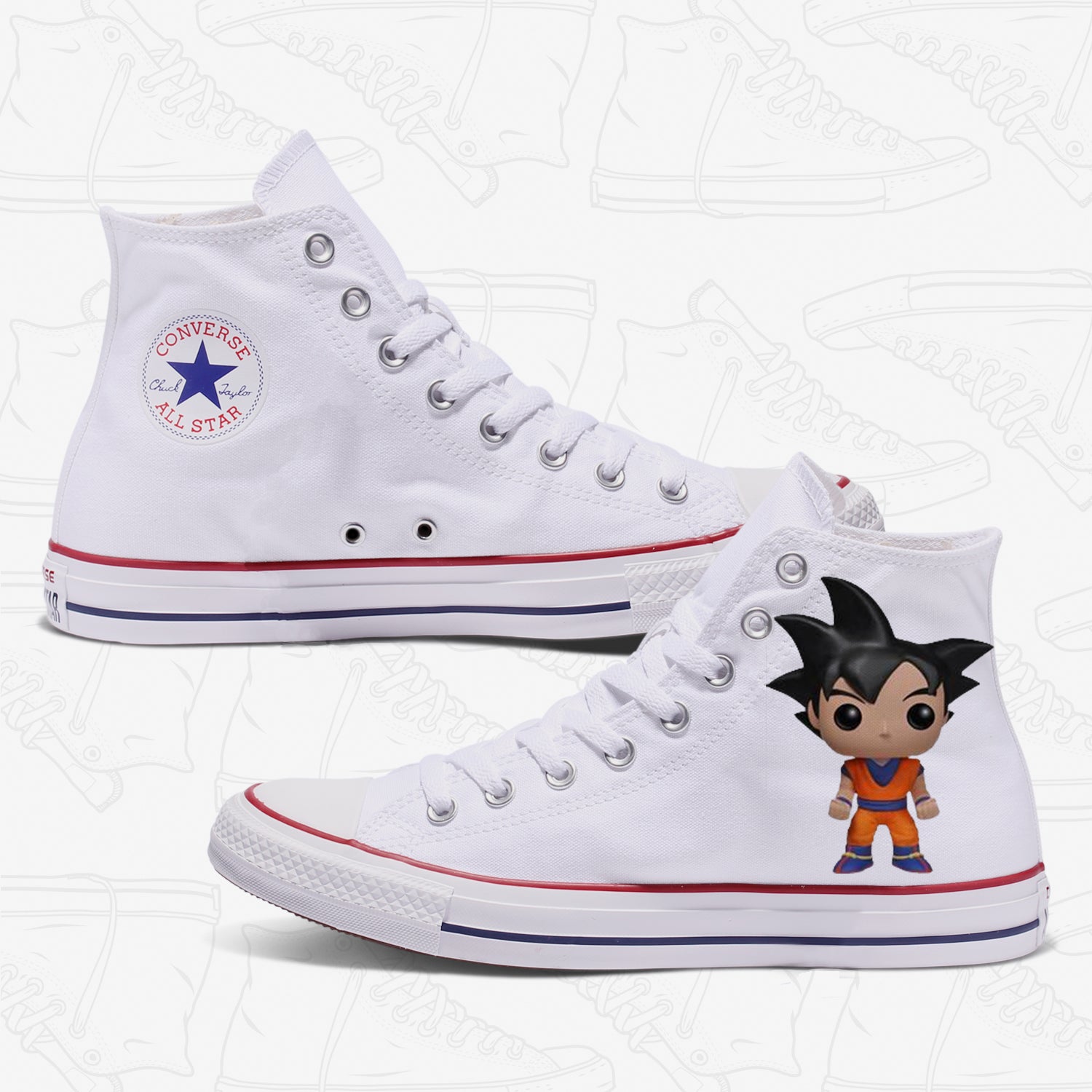 Goku Adult Converse Shoes