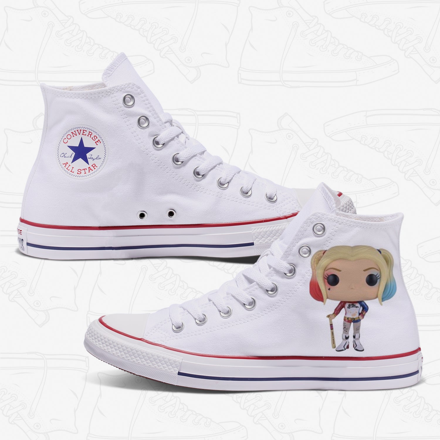 Harley quinn converse on sale journeys