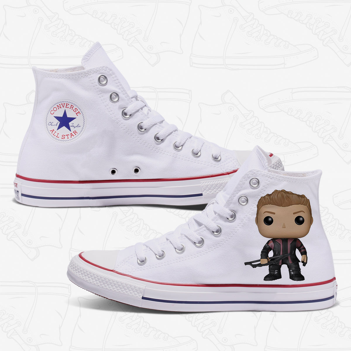 Hawkeye Adult Converse Shoes