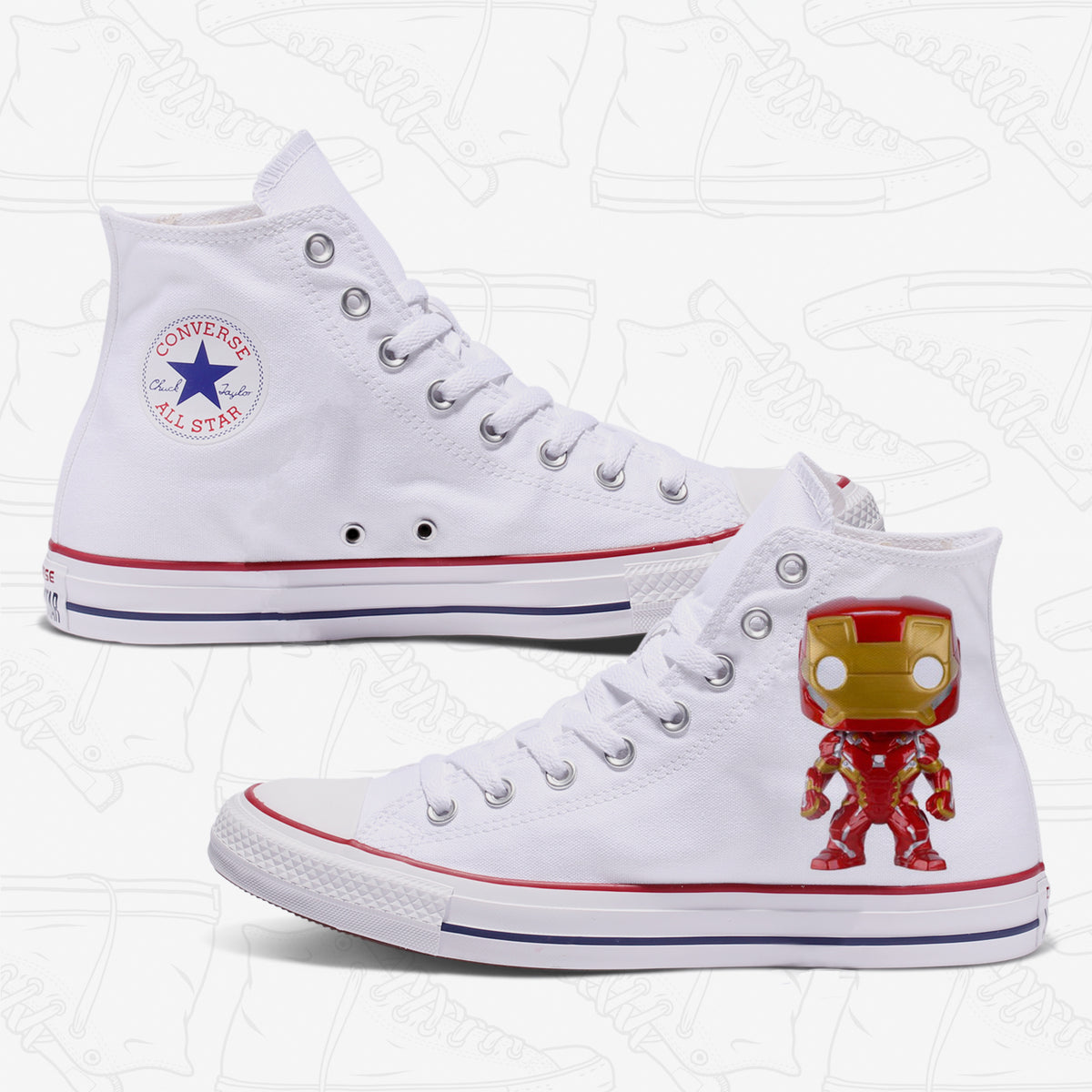 Iron Man Adult Converse Shoes