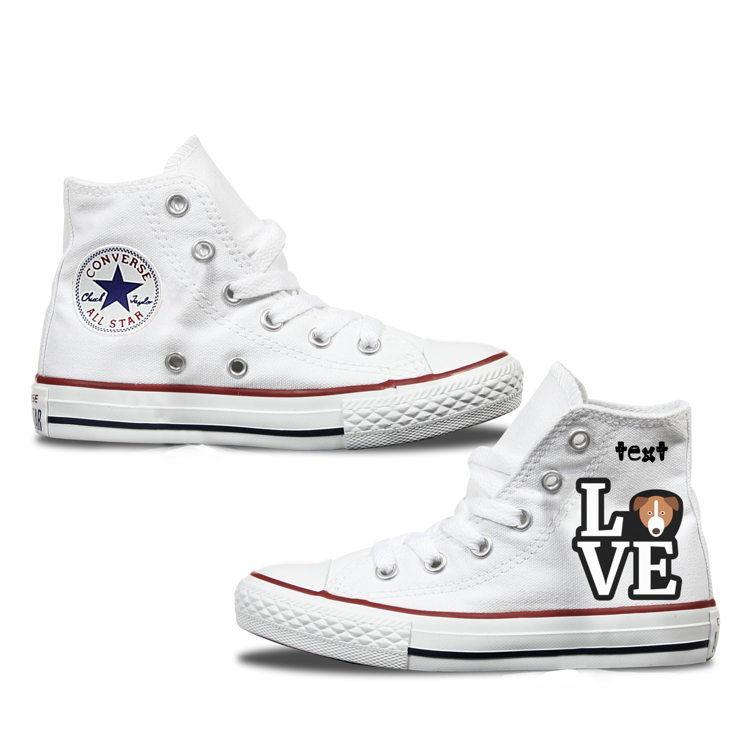 Love Jack Russell Custom Converse