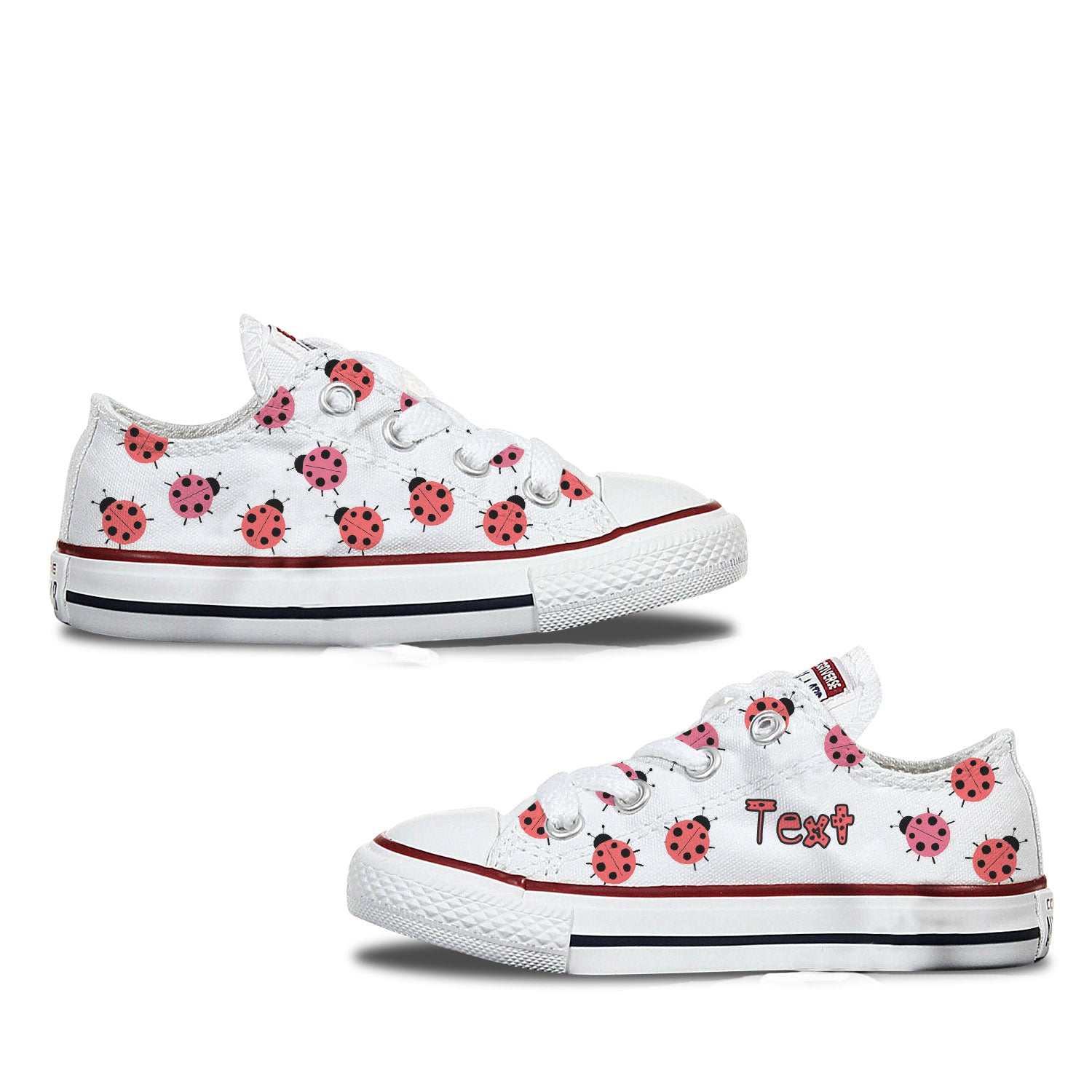 Ladybug Kids Custom Converse Shoes High Top White – Bump Shoes