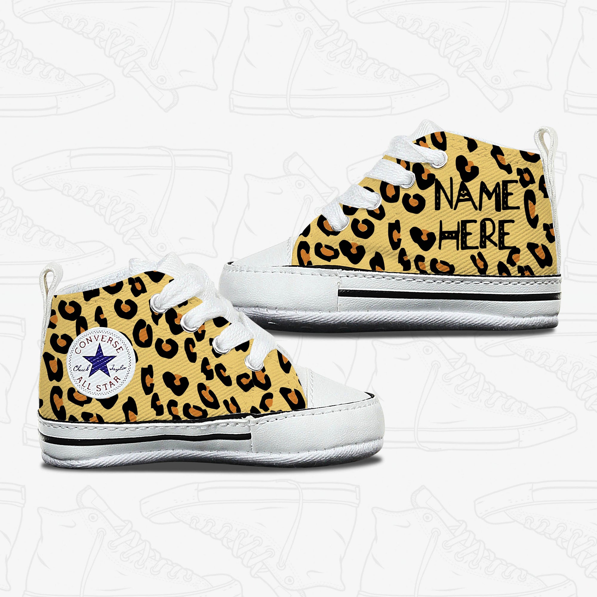 Leopard Baby Infant Converse Shoes