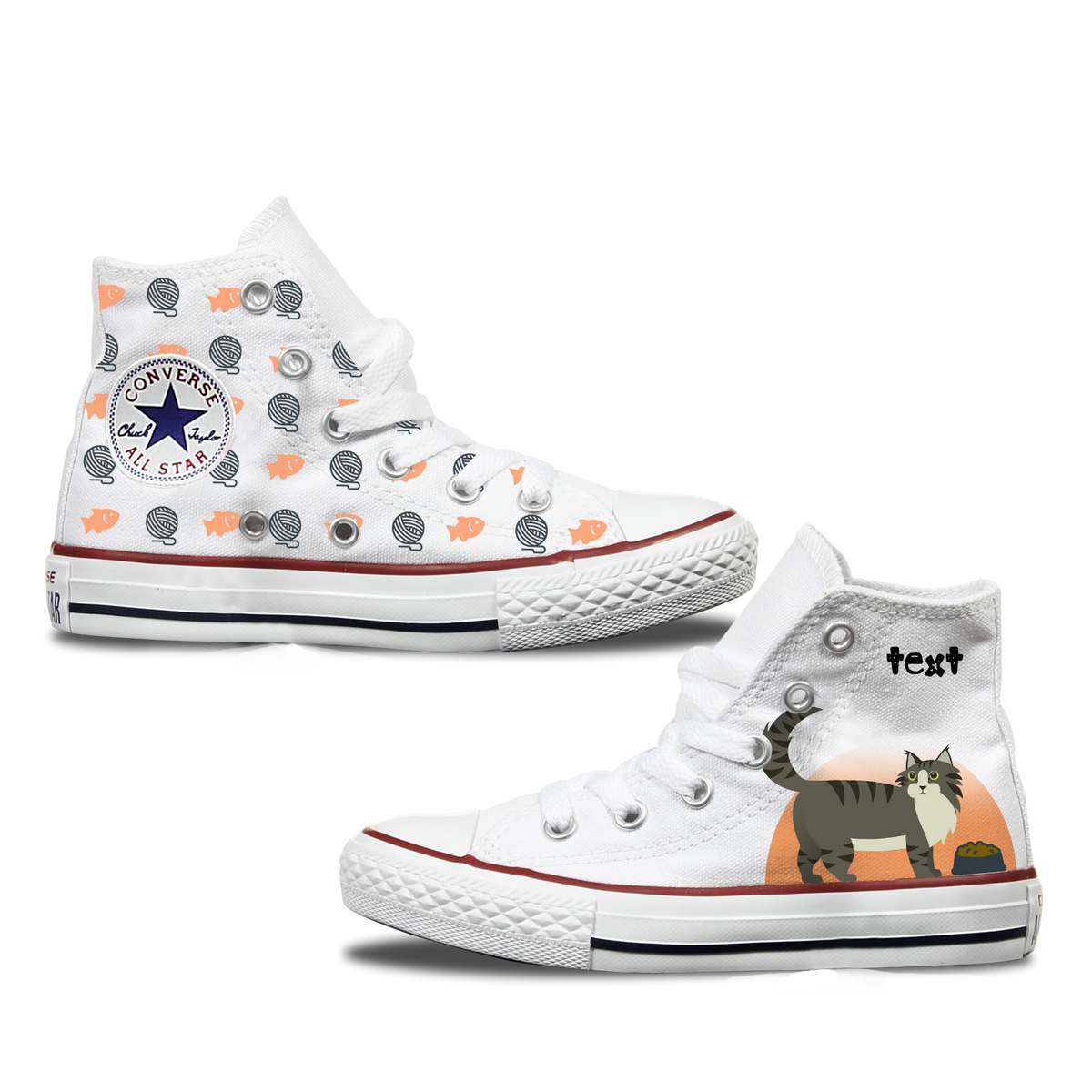 Maine Coon Kids Converse Shoes