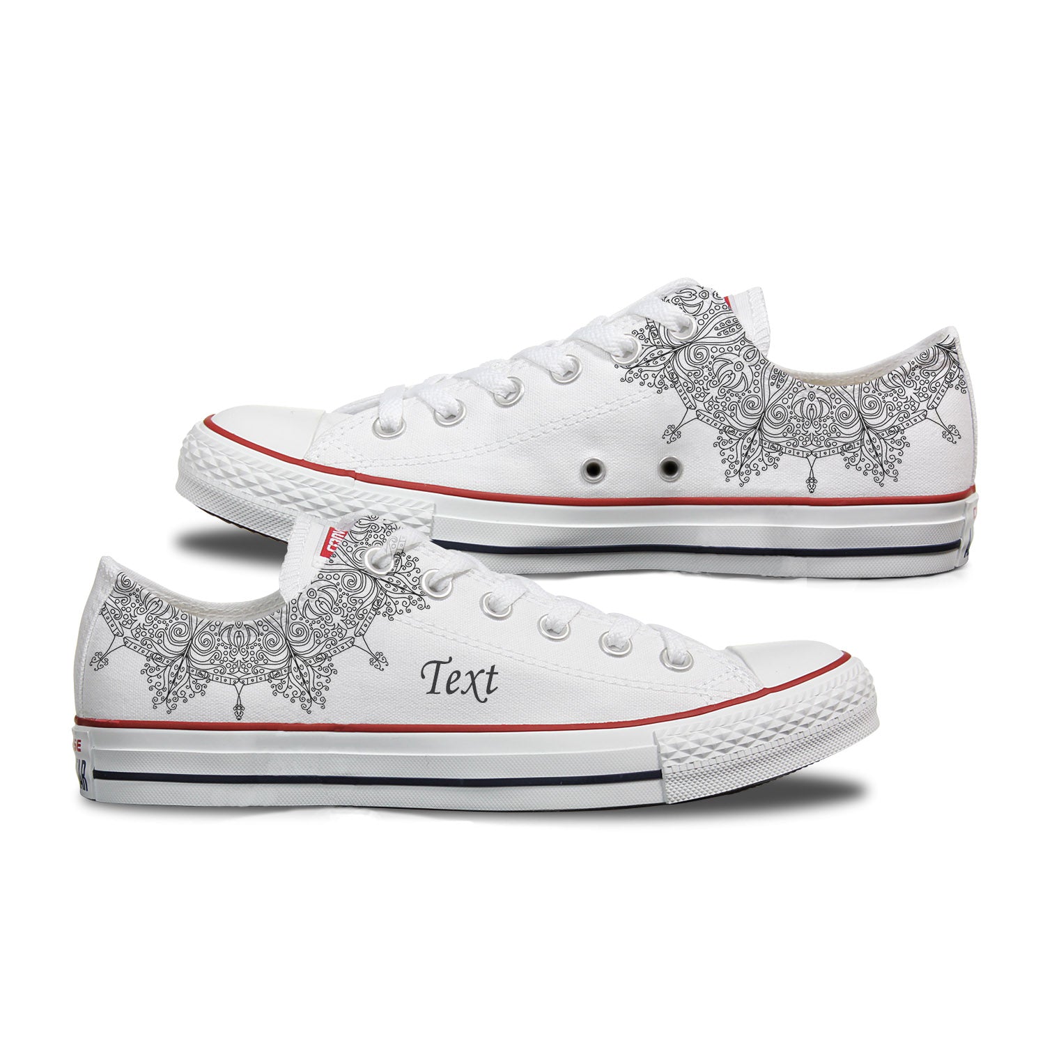 Diamonds & Pearls Custom Converse- Adult – The Art of Custom