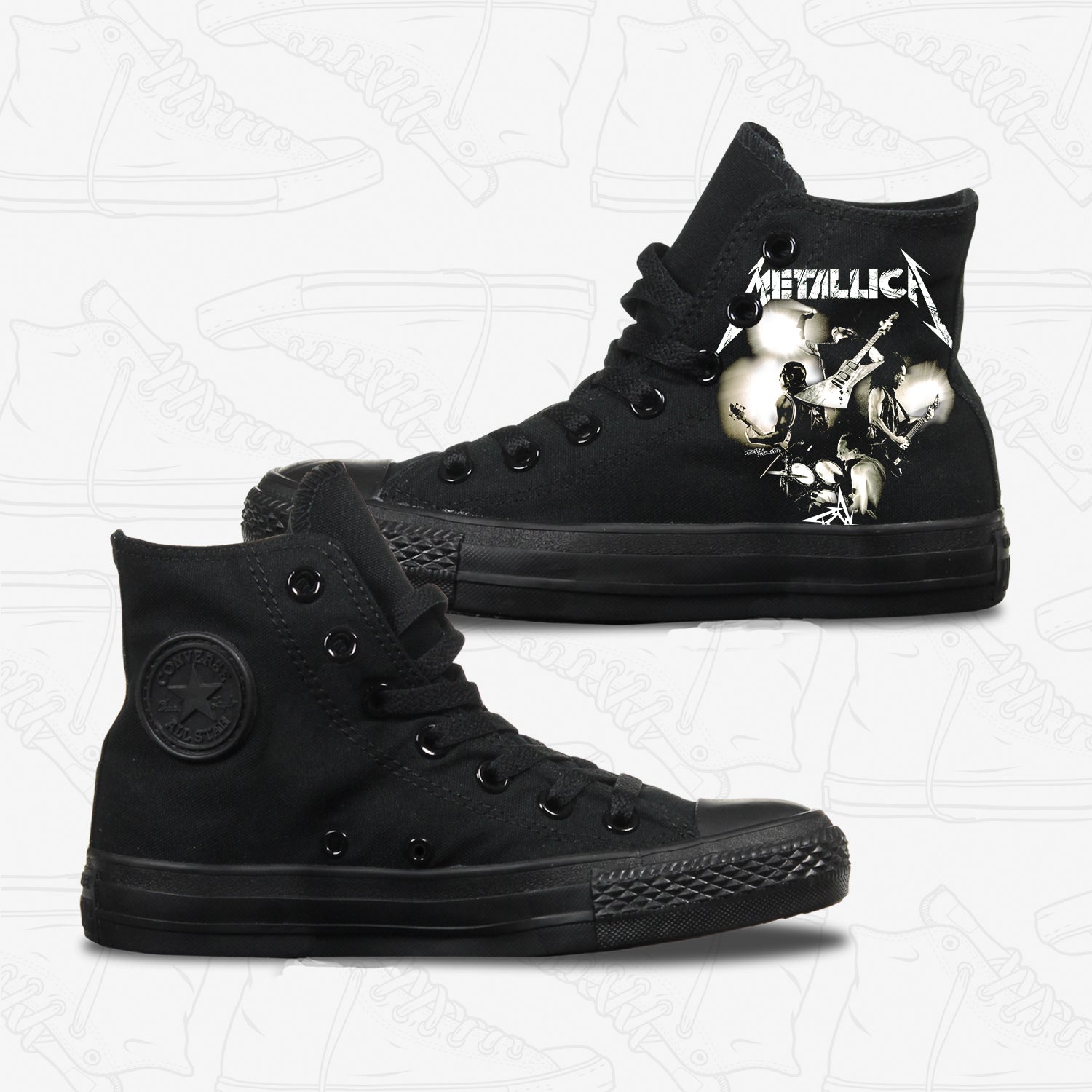 Metallica converse shoes Clearance