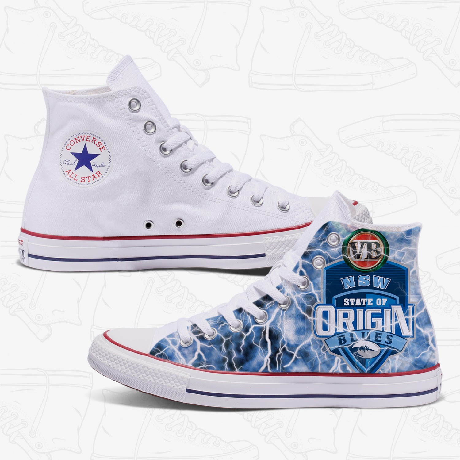 NSW State of Origin Adult Converse Shoes