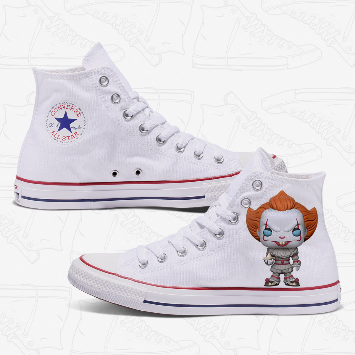 Pennywise IT Adult Converse Shoes