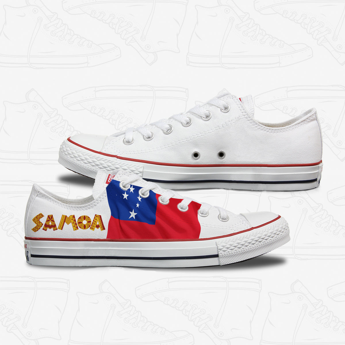 Samoa Adult Custom Converse Shoes