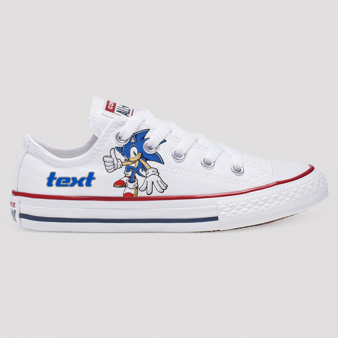 Custom Sonic & Tails Converse Shoes 8men/ 10 Women / Low Top Shoe