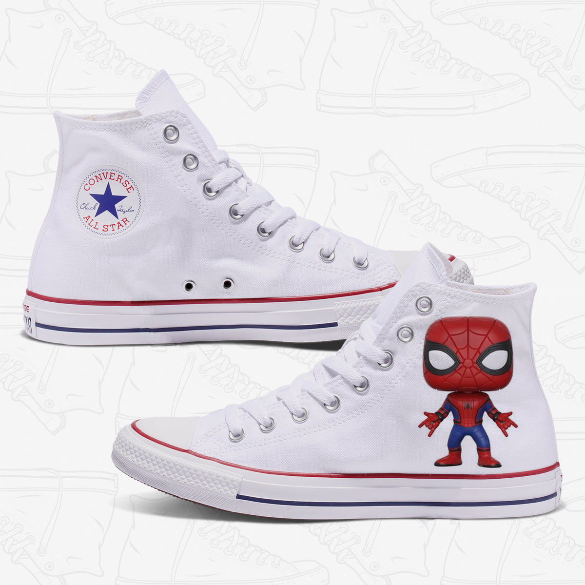 Spider Man Adult Converse Shoes