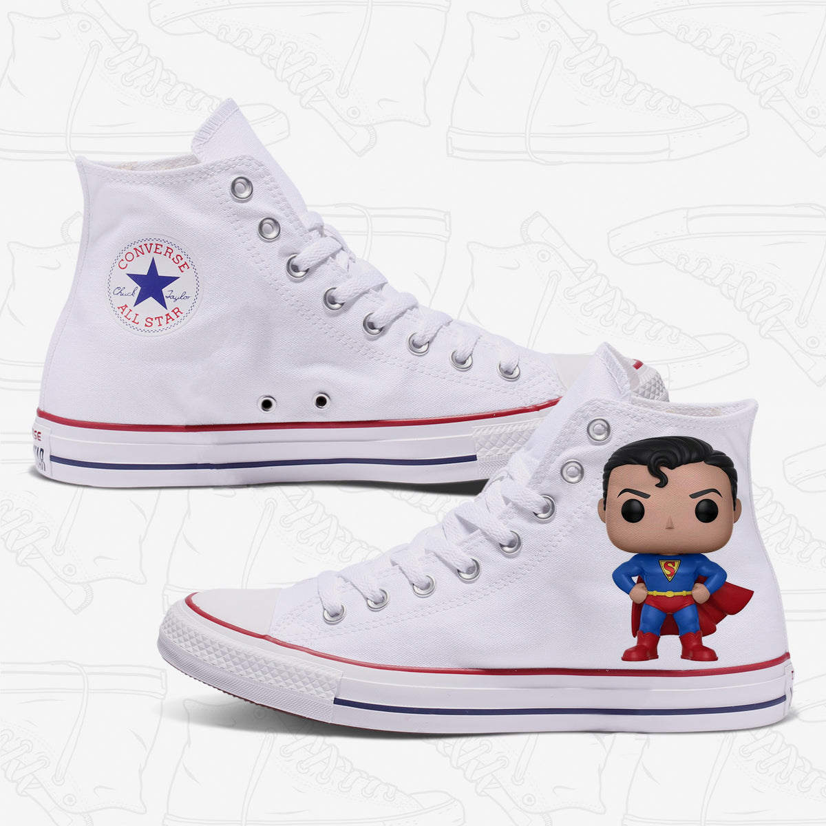 Superman Adult Converse Shoes