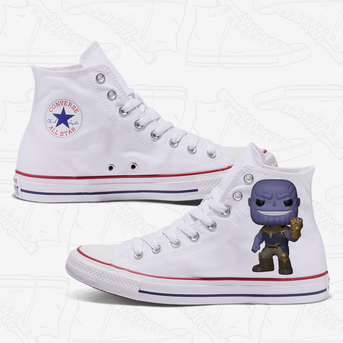 Thanos Adult Converse Shoes White