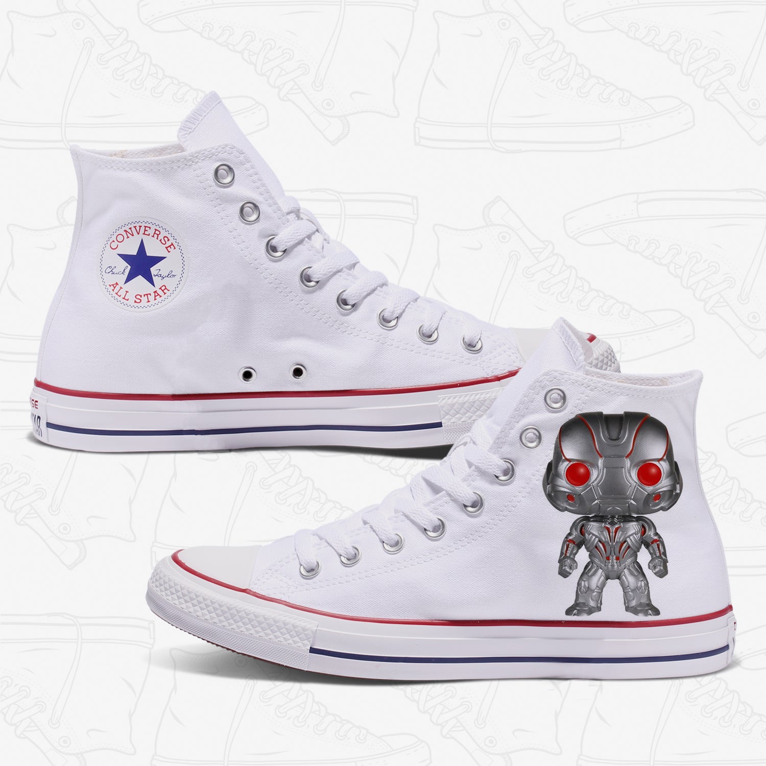 Custom on sale marvel converse