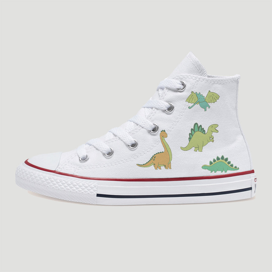 Dinosaur Kids Custom Converse Shoes