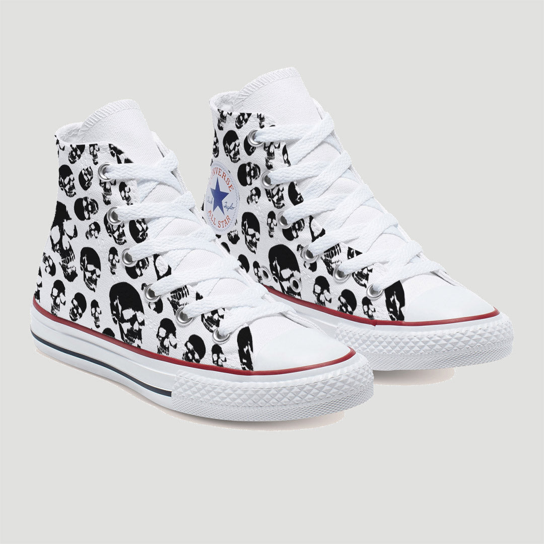 Skulls Kids Custom Converse Shoes