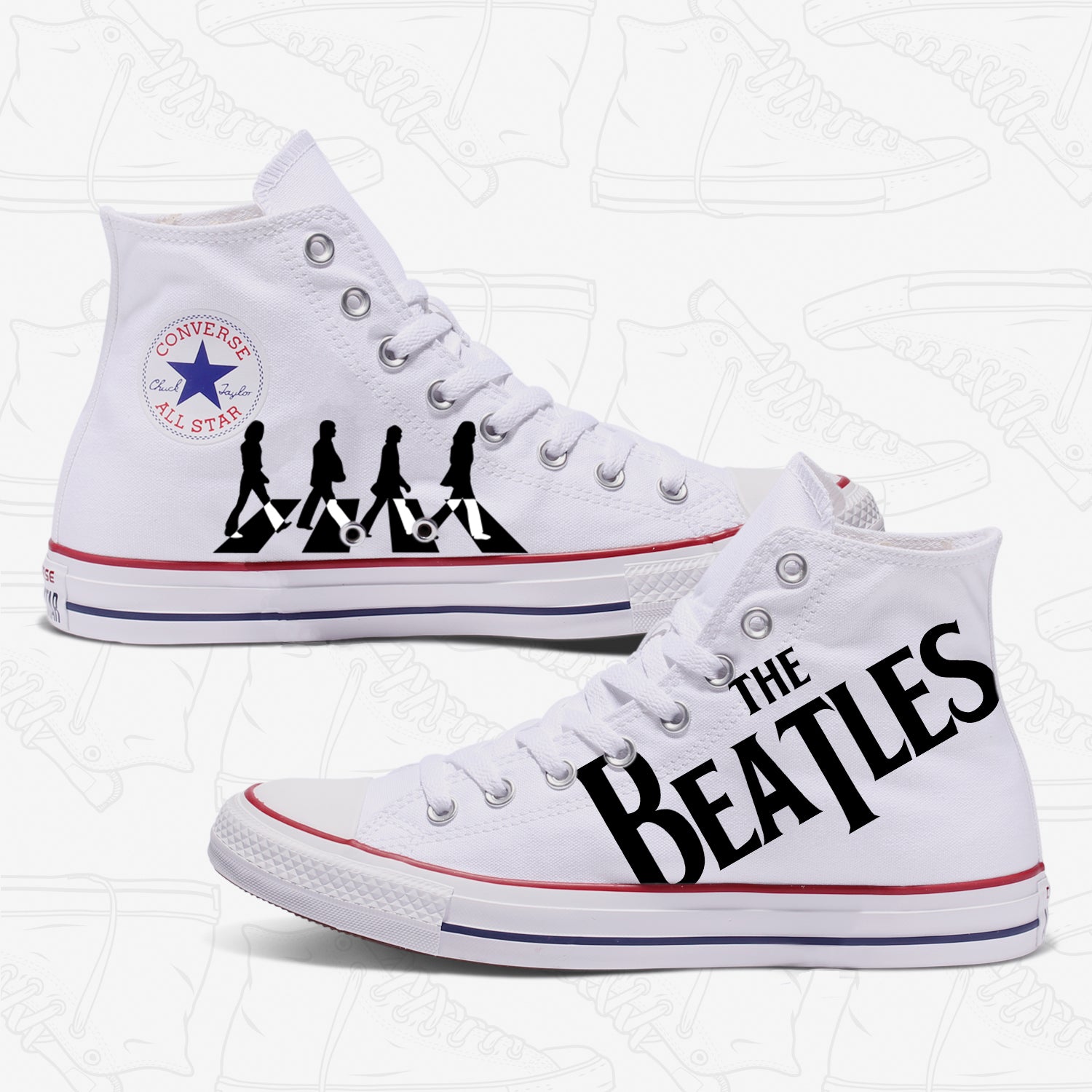 Pearl Jam Guitars Rock and Roll Converse High Top at www..com