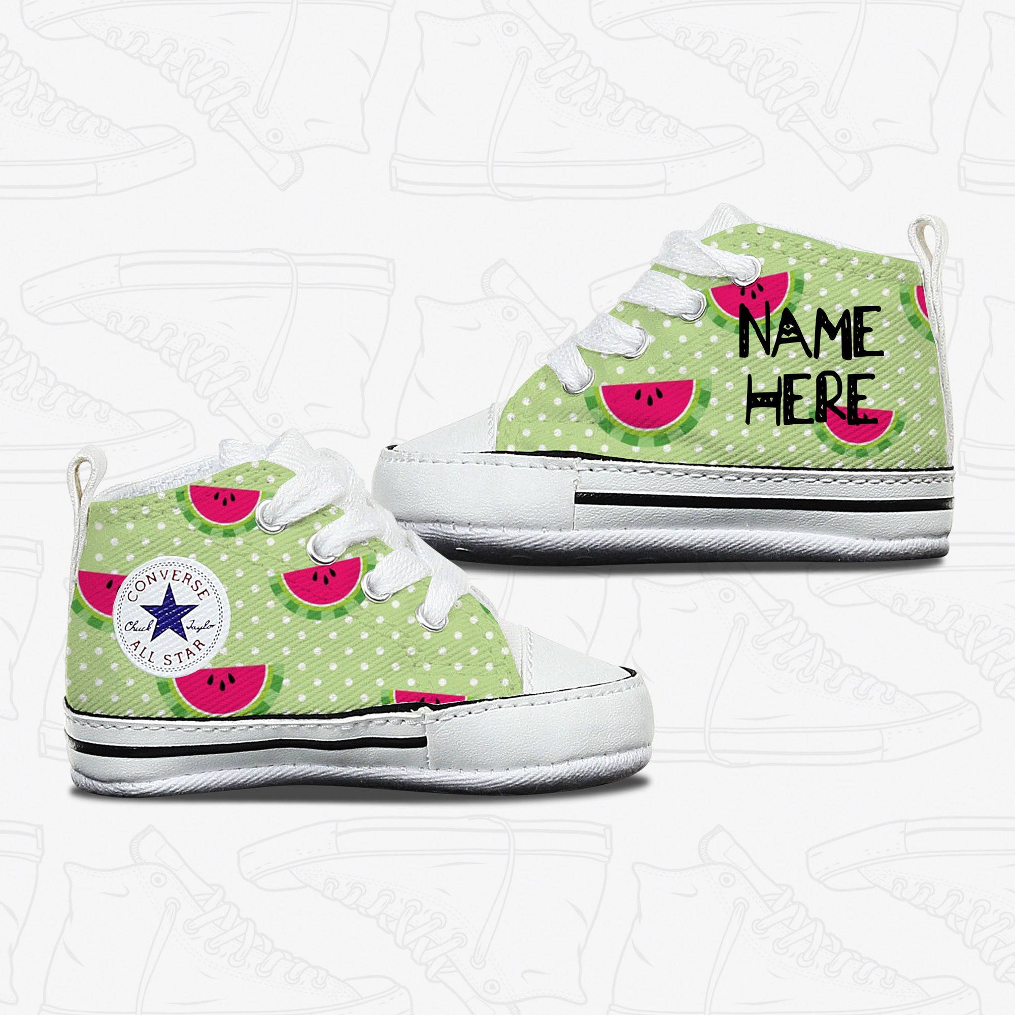 Watermelon Baby Infant Converse Shoes